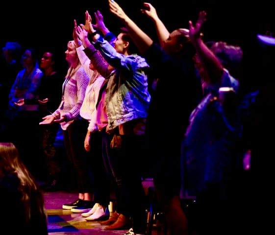 People gathered at an InFocus Ministries event